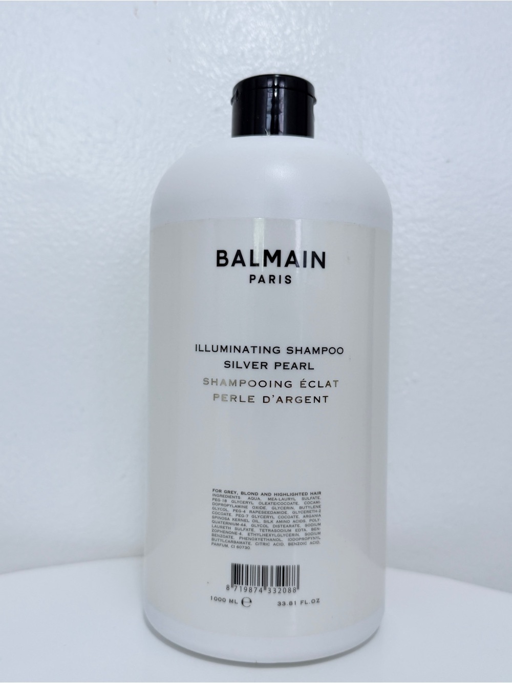 $140 New Balmain Illuminating Purple Shampoo Silver Pearl 1000ML 33.8 FL oz